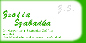 zsofia szabadka business card